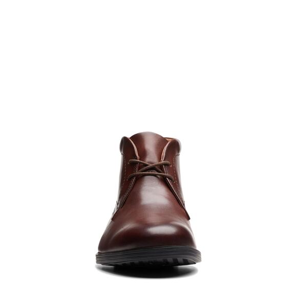 NWT Clarks Collection Men’s Whiddon Mid Chukka Boot Mahogany Leather Size 7 main image 4